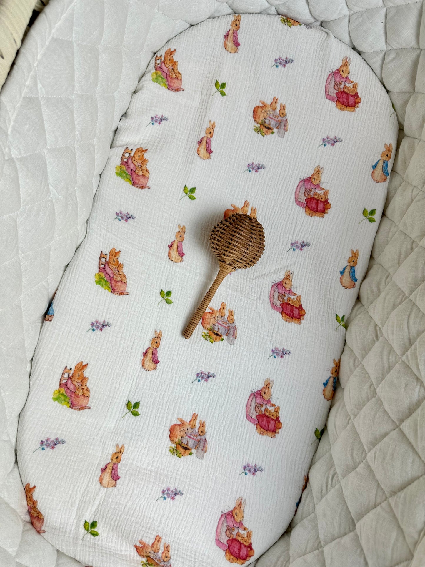 Organic Muslin Blanket - Little Rabbits