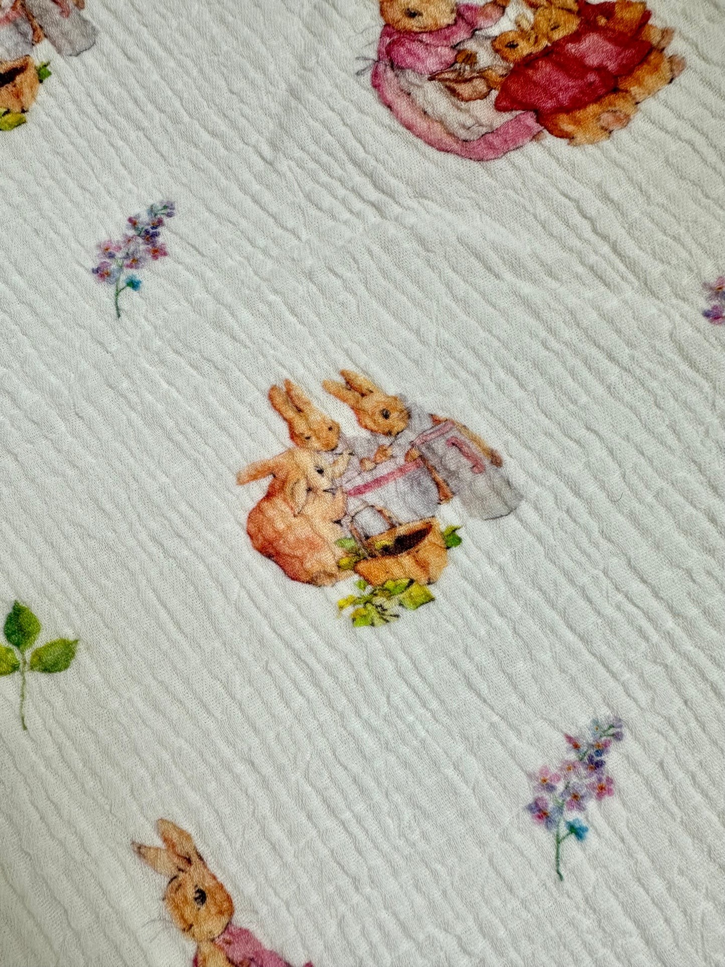 Organic Muslin Blanket - Little Rabbits