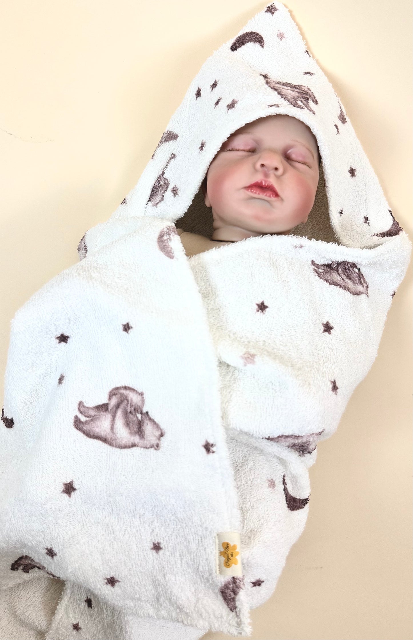 Newborn Bath Towel- Mama Bear