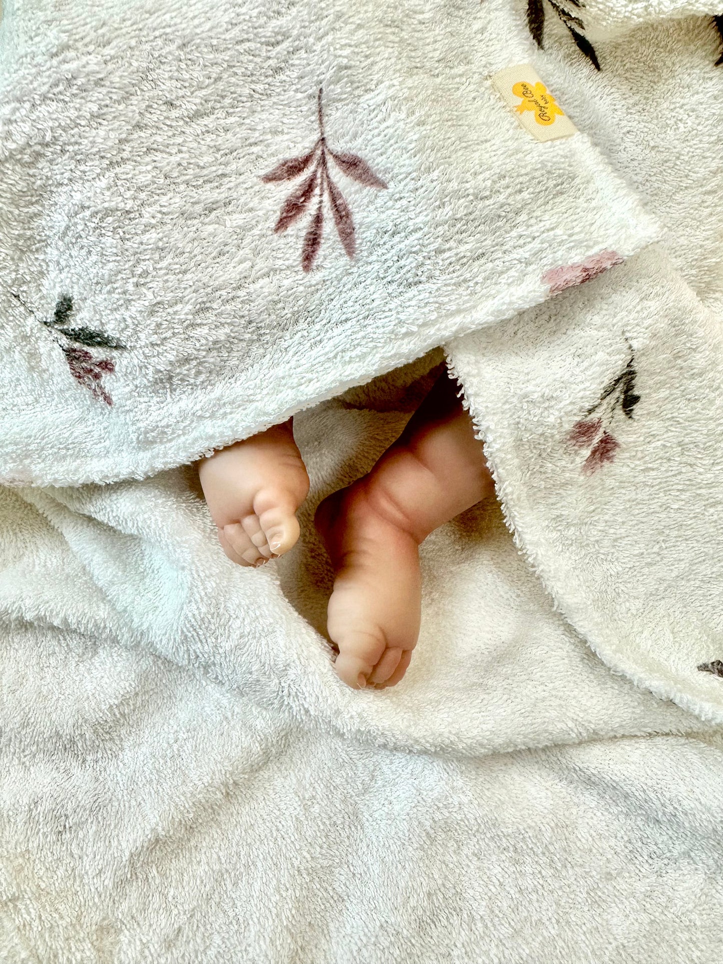 Newborn Bath Towel- Fleur