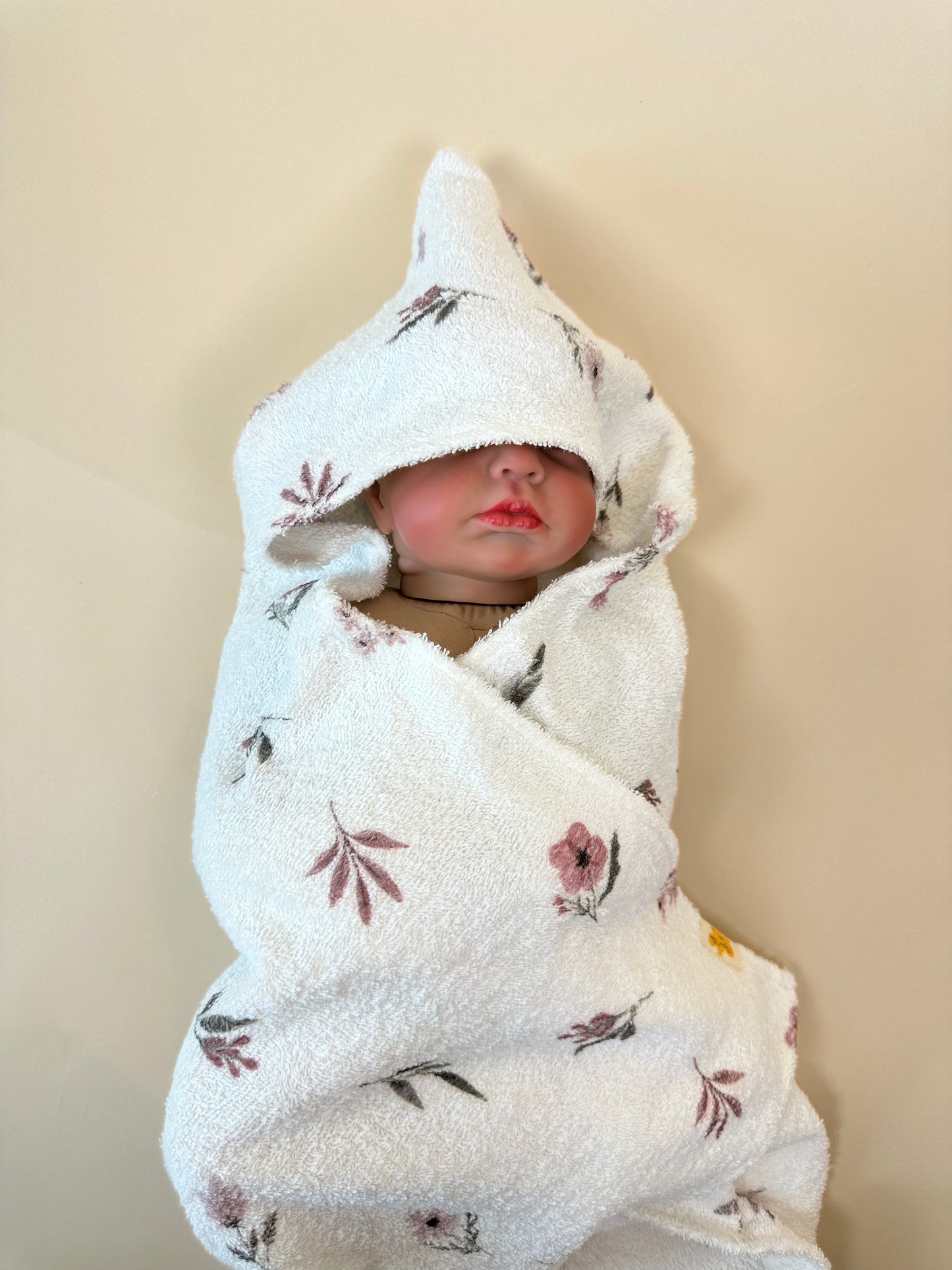 Newborn Bath Towel- Fleur