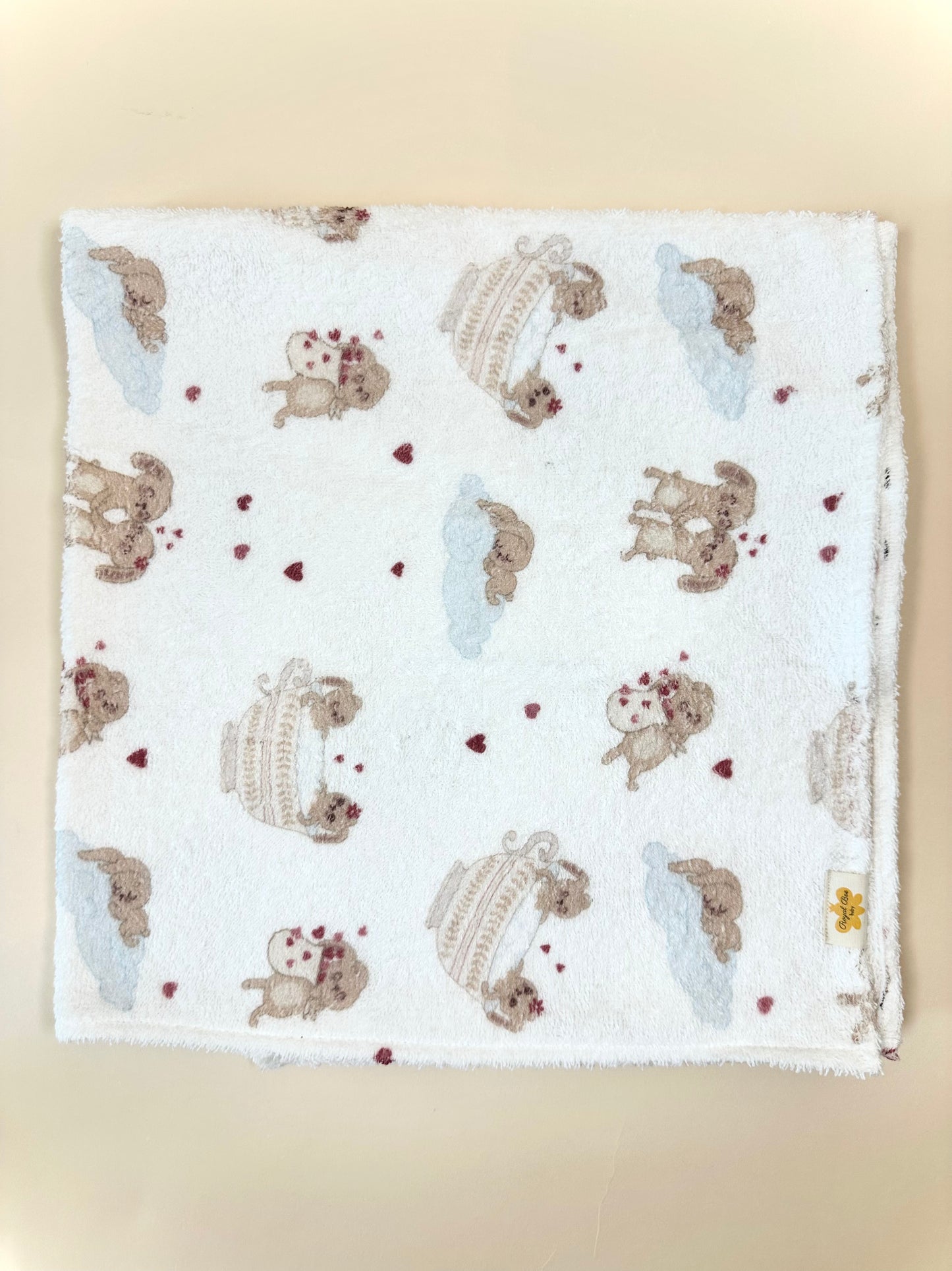 Newborn Bath Towel- Puppy Cup