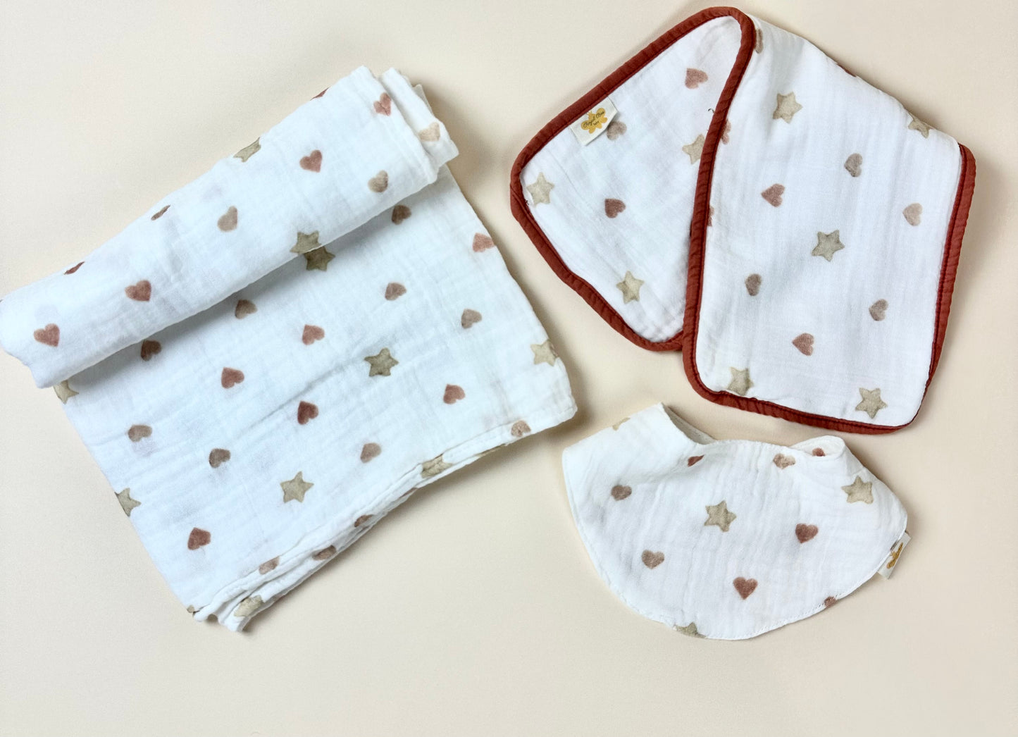 Heart and Star Muslin Set
