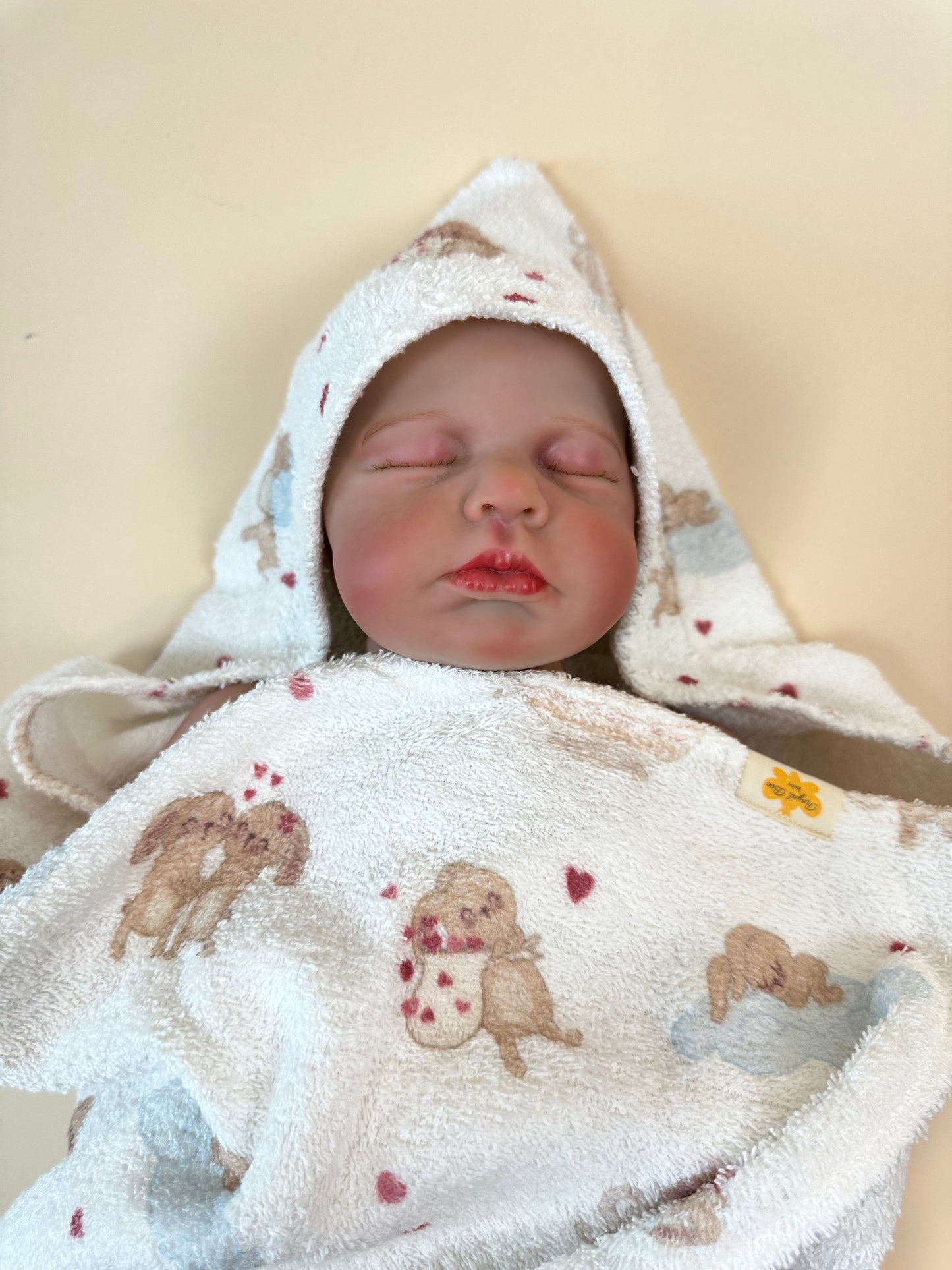 Newborn Bath Towel- Puppy Cup