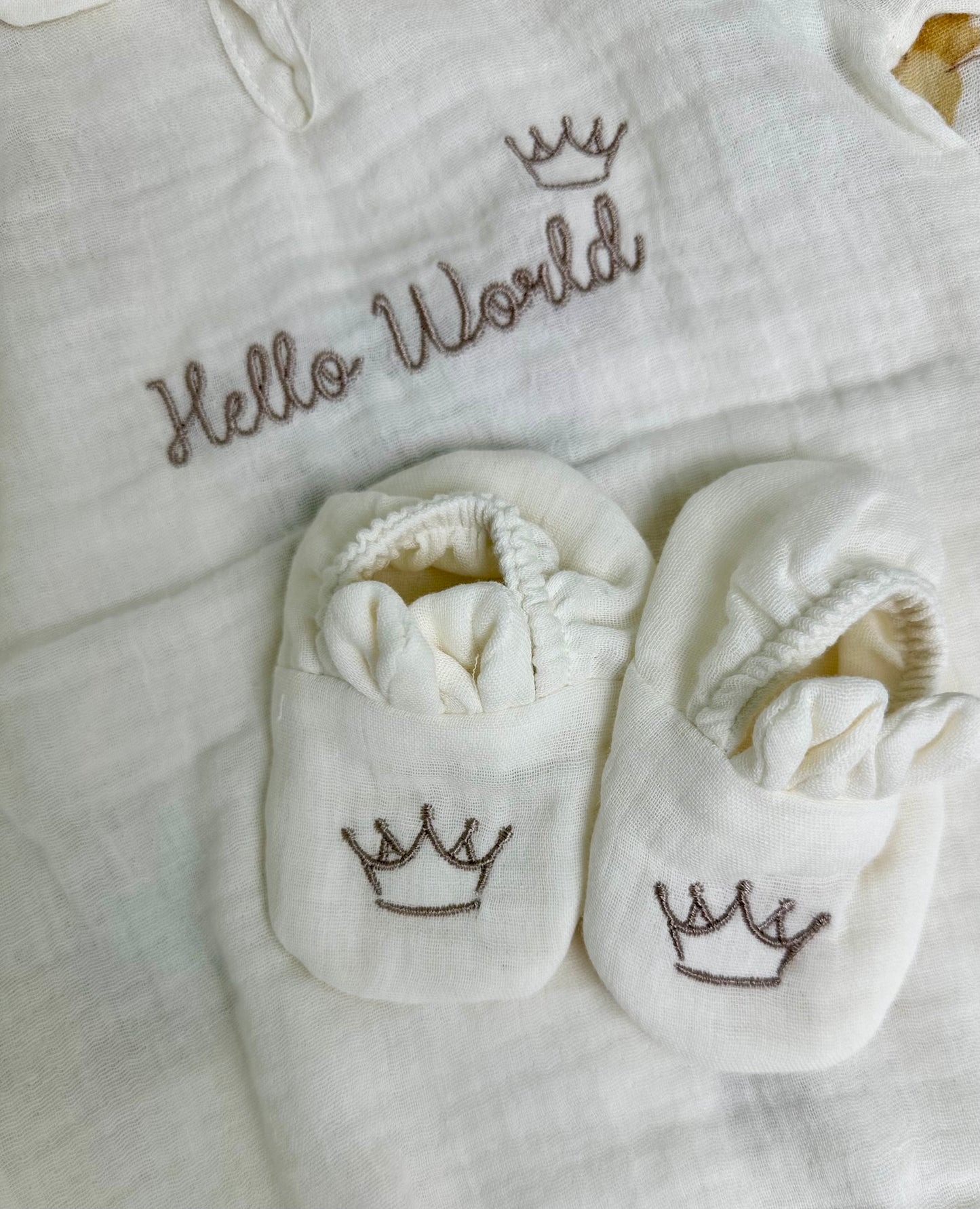 Hello World Newborn Outfit Set